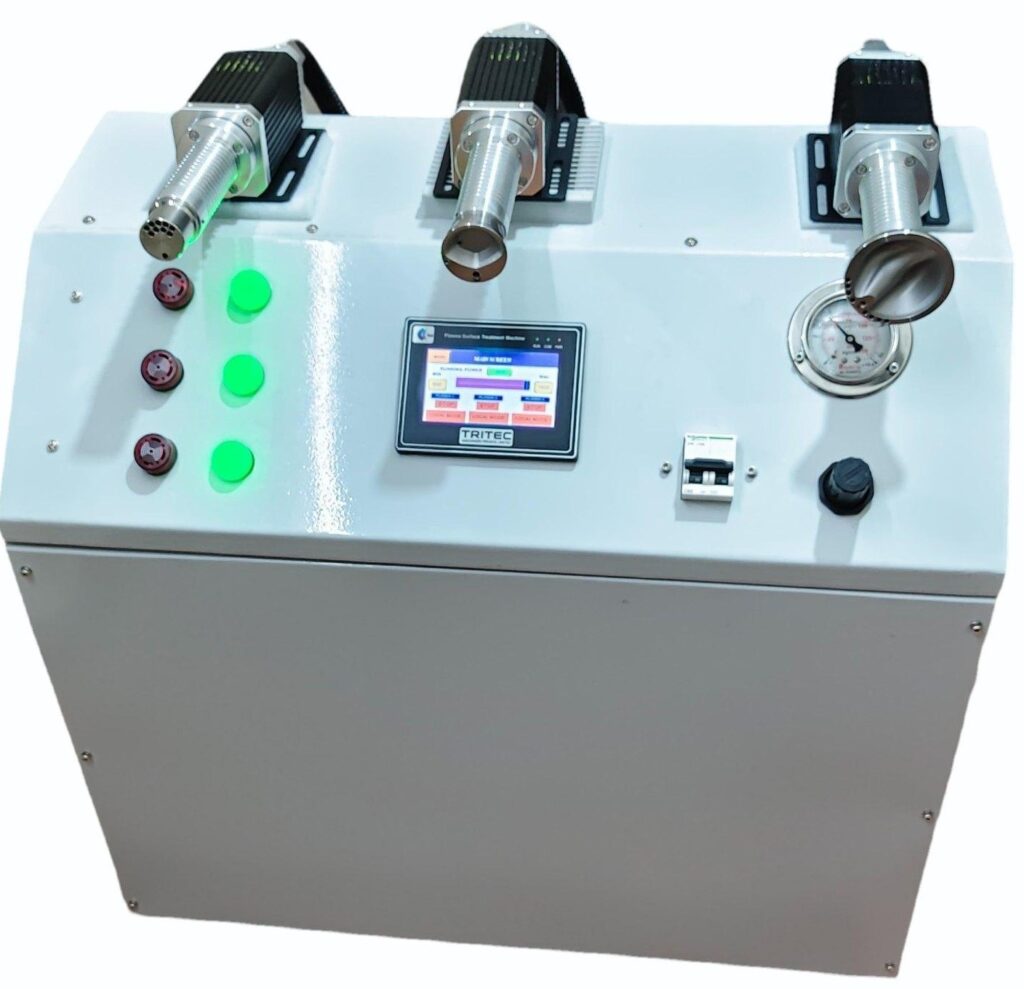 Triple head rotational plasma machine